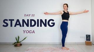 Day 22 STANDING Yoga - 15 min Full Body Routine Without Mat |30 Day x 15 minute Everyday Yoga Series