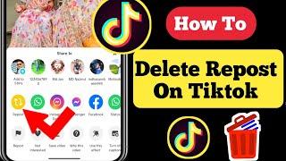 How To DELETE Repost On TikTok (2023) | Delete TikTok Repost