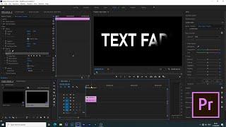 how To Fade Text In And Out On Premiere Pro 2020  Premiere Pro Text Fade In Solution