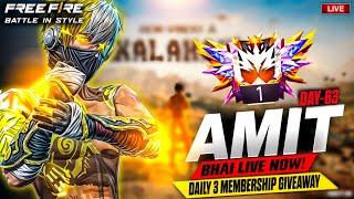 Day 63  - Mobile Live stream Headshot Gameplay Free Fire Live streaming X1GAMING Daily live stream