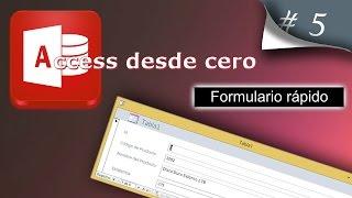 Formulario rápido | Access desde cero #5