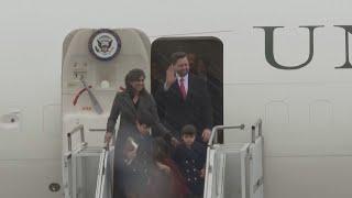 JD Vance lands at Munich airport to attend security conference