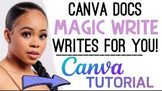 TUTORIAL | How to use Canva's NEW AI Copywriting Assistant | Canva Docs Magic Write