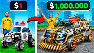 $1 To $1,000,000 POLICE CAR In GTA 5!