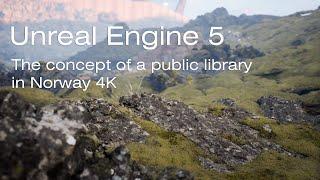 Unreal Engine 5 -The concept of a public library in Norway 4K