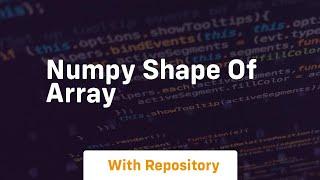 numpy shape of array