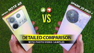 Infinix note 40 vs tecno spark 20 pro plus detailed comparison - Same price but konsa best hai ?