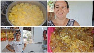 FIZ DOCE DE MAMÃO COM COCO FICOU DELICIOSO , FUI PEGAR OS PÃES NA TATY