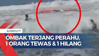 Dramatis! Perahu Terbalik Diterjang Ombak di Kulonprogo, Satu Nelayan Masih Hilang