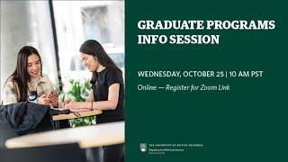 2023 UBC Political Science Graduate Programs Info Session