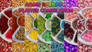 ASMR Rainbow Satisfying Compilation (no talking) RED, YELLOW, GREEN, BLUE, PURPLE | Candy Funhouse