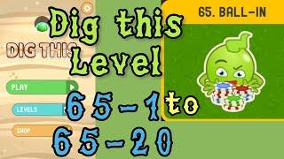 Dig this (Dig it) Level 65-1 to 65-20 | Ball in | Chapter 65 level 1-20 Solution Walkthrough