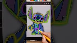 I Drew Stitch Like This️ #art #drawing #disney