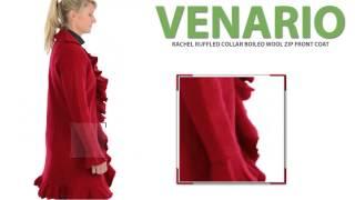 Venario Rachel Ruffled Coat - Boiled Wool (For Women)