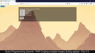 PHP Web Dev - How to Crop multiple images during upload - Part 1/3