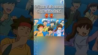 when Ash come on battle field #pokejourney #pokemon #ash #amv #shorts #lucario #pikachu