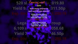 Too Good To Be True? AV. / LGEN / BATS. Earn a £100 a month from these Dividends! Unless they cut!