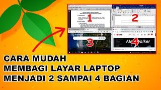 Cara Membagi Layar Laptop Menjadi 2 Sampai 4 Bagian | Split Screen Windows 10