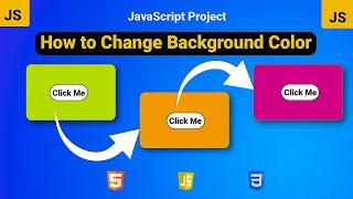 How to Change Background Color by Clicking using HTML CSS & JavaScript #coding #css #javascript