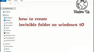 How to create invisible folders on windows 10