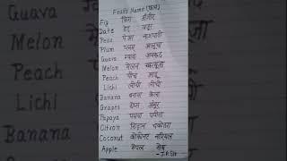 Some fruits name#Bless of guruji#