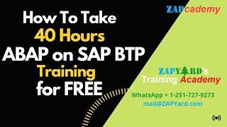 Where to take 40 hours Free Video Course on ABAP Programming for SAP BTP?