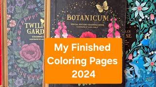 My finished/completed colouring pages| Part -1| Adult Coloring - 2024| #mariatrolle