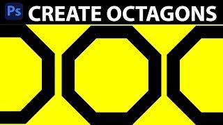 Create Octagon Shape In Photoshop | How To | 8 Sided Vector Design | Graphicxtras