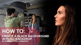 HOW TO create the black background effect without having a backdrop using ONE light!