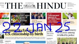 22 January 2025 The Hindu Newspaper Analysis