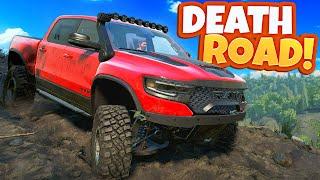 I Drove UPGRADED Ram TRX on a DANGEROUS Mountain in Snowrunner Mods!