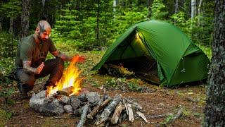 Solo Camping in Forest With Lightweight Camping Gear