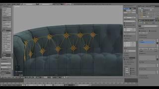 Making curved back sofa. Blender