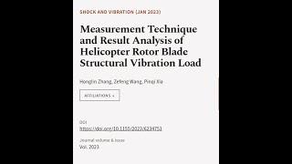 Measurement Technique and Result Analysis of Helicopter Rotor Blade Structural Vibrat... | RTCL.TV