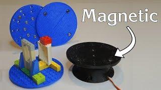 DIY Motorized Turntable with Magnetic Attachments, 3D Printed