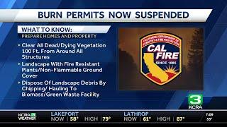 Northern California fire restrictions: 5-county burn permit suspension now in effect