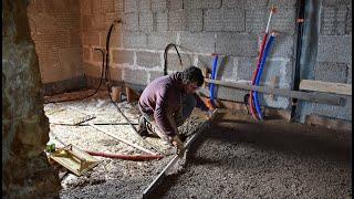 #32 Laying our hempcrete subfloor! Building with natural materials - Restoring our house in Italy