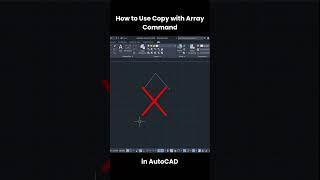 How to Use Copy with Array Command in AutoCAD #shorts