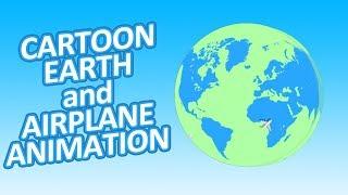 After Effects - Cartoon Earth and Airplane Animation Tutorial