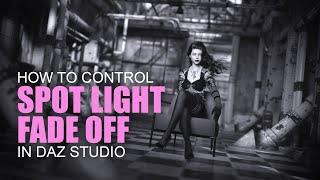 How To Control Spot Light Fade Off In DAZ Studio - Video Tutorial