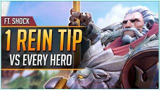 1 REINHARDT TIP vs EVERY HERO ft. Shock (2019)