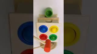 OMG! Hammer & Hitting Colorful Wooden Balls ASMR #satisfying #shortsvideo #shorts