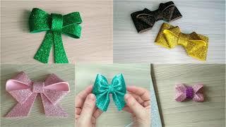 БАНТИКИ из ФОАМИРАНА (5 СУПЕР Идей!!!) / Glitter foam sheet craft / Foam bows / DIY