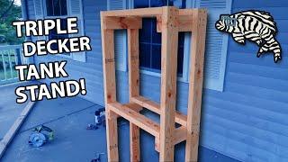 How To: DIY FISH TANK STAND!! 20 Gallon Aquarium Rack - TRIPLE DECKER