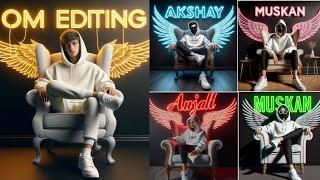 How To Create 3D Ai Wings Name Image | Trending Wings Name Video Editing | Bing Image Creator