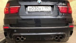 Выхлоп BMW X5 E70 4.8 (Холодный запуск)