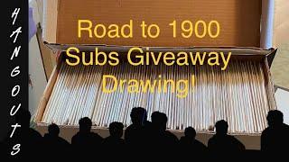 Road to 1900 Subs Giveaway Drawing! This is it! Winner Picks 50 Comics on Tuesday!