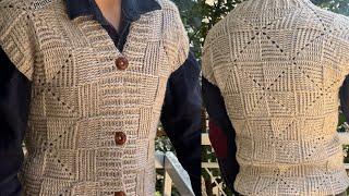 Trend Olacak Tığ İşi Motiflerden Erkek Yeleği Yapımı #crochet #diy #vest #motif