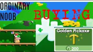 Growtopia - DrDanz buying Golden Pickaxe