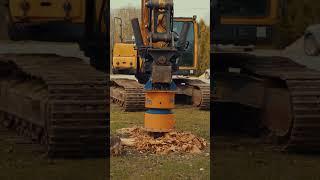 This stump drill will make any heavy equipment user happy